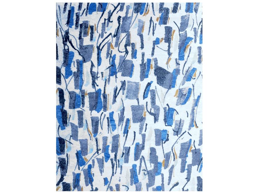 Patterned handmade rectangular ECONYL® rug GENTLE DISCHORD Synthetic ...