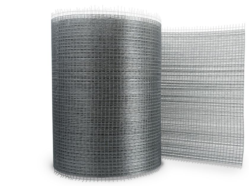 Tessuto unidirezionale in fibra di acciaio galvanizzato GEOSTEEL G1200 - Kerakoll