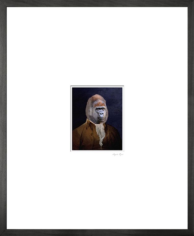 Stampa Su Tela The Model Gorilla – Quadro Con Gorilla In Posa, 40x30 Cm, Tela Allungata Su Telaio In Legno Di Pino, Pronta Da Appendere - 2