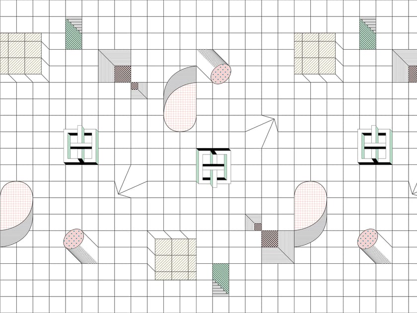 GRID by Texturae - Carta da parati a motivi geometrica - 3