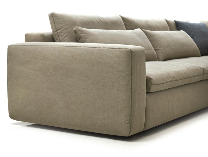 Corner fabric sofa with chaise longue HERMES Corner sofa By Papadatos