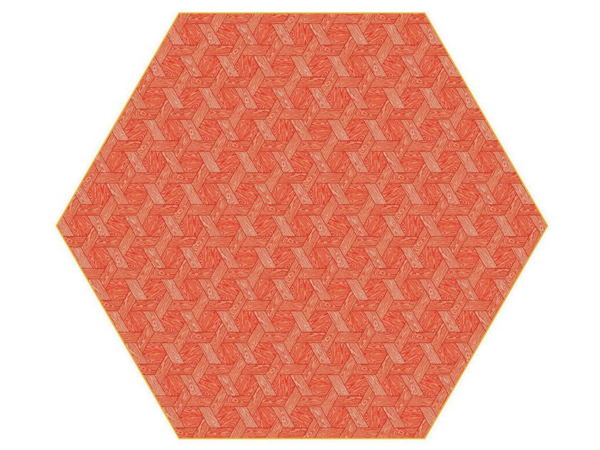 Rug with geometric shapes HEXAGON RED Signatures Collection By moooi ...