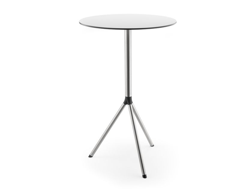 MOLLINARO Round drop-leaf high table By SCHNEEWEISS interior