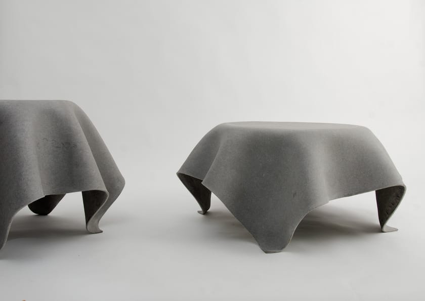 Low cement garden side table HOCUSPOCUS By SWISSPEARL Italia