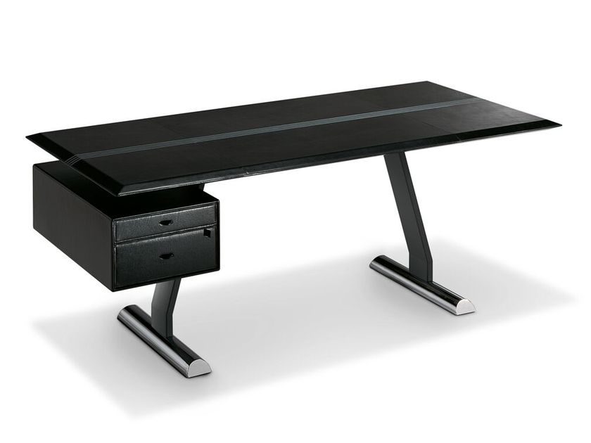 WATERJOY Scrivania Direzionale In Legno Con 4 Cassetti - Dimensioni 122x56x93 Cm - Colore Noce/marrone - Per Ufficio E Casa