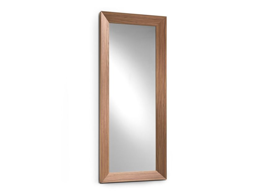 MATERICA Rectangular framed wall-mounted wooden mirror By i 4 Mariani | design Matteo Nunziati