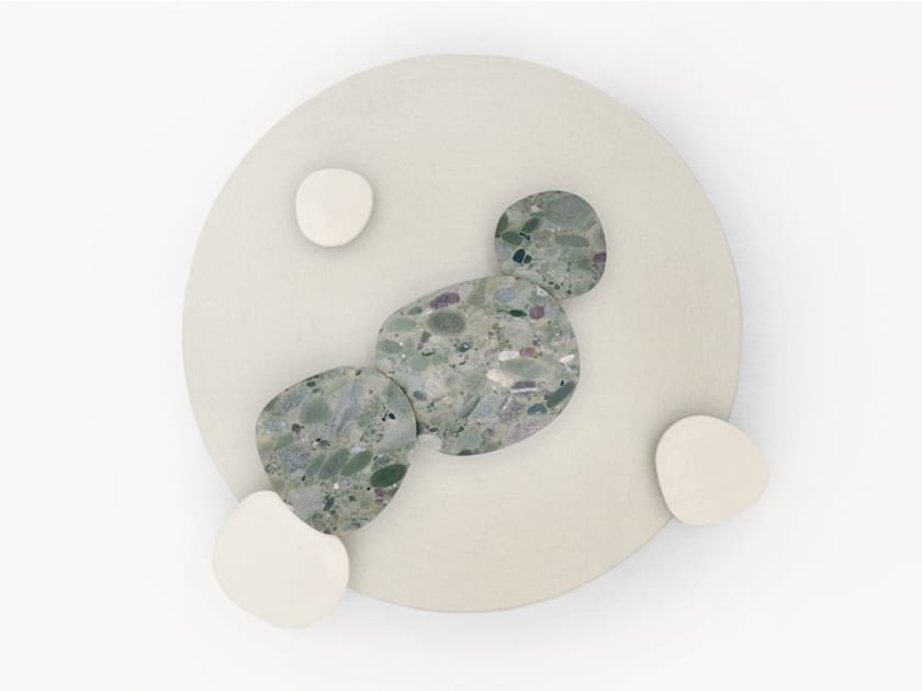 ISOLE Low granite garden side table By Paola Lenti design Marella Ferrera