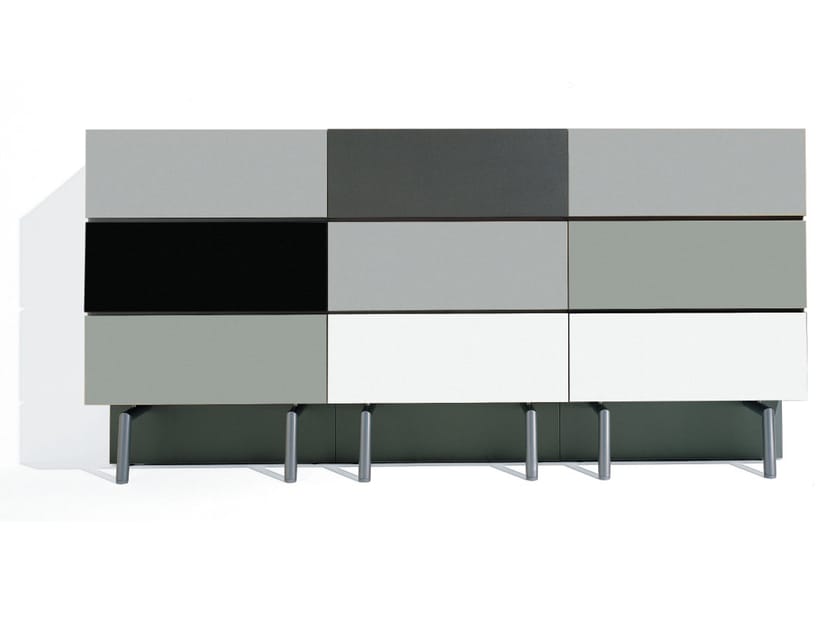 ISOTTA Tall office storage unit Isotta Collection By NEWTOM by Ultom