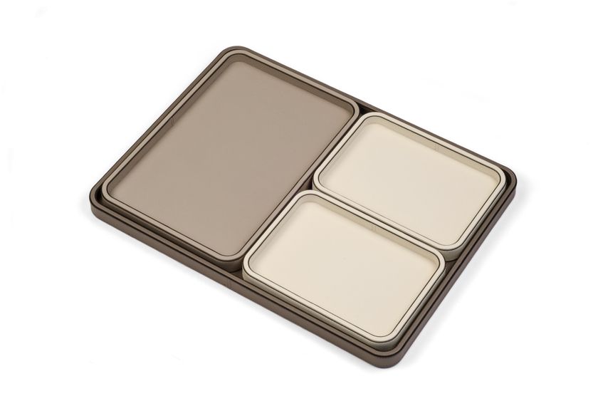 Vassoio Plastica Rettangolare Marmo 35X16 cm (5 Pezzi