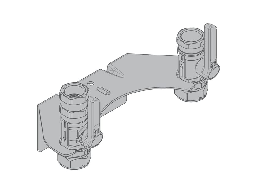 Installation kit for dualpipe gas meters KM3 Kit with 2 valves