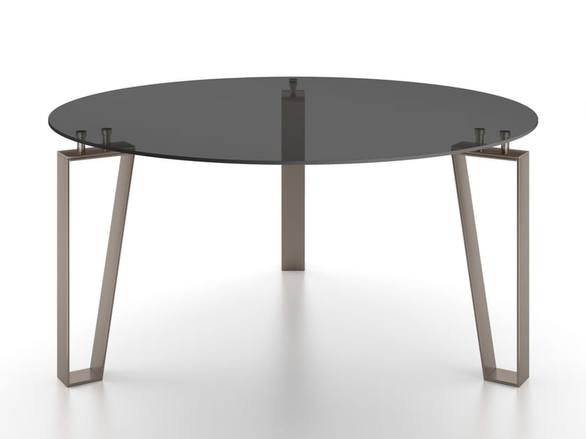 KYOTO Round glass table By F.lli Orsenigo design Umberto Asnago