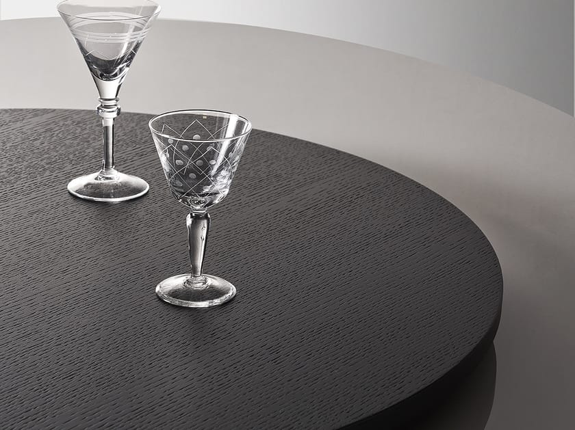 LAZY SUSAN Wood veneer Table top By Meridiani design Andrea Parisio