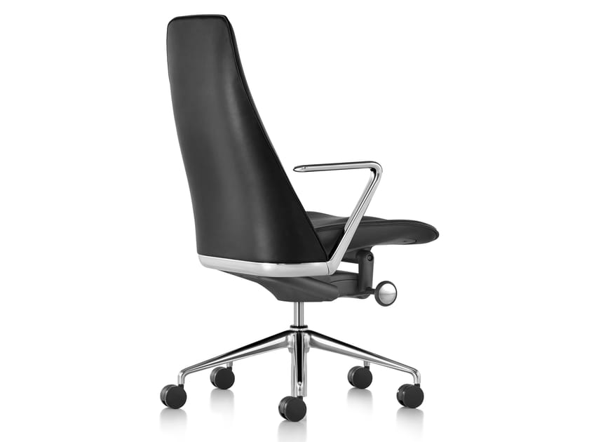 Swivel highback leather executive chair TAPER Leather executive