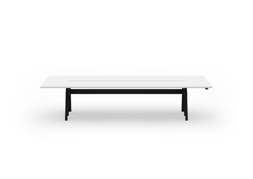 LEVEL SYSTEM Rectangular meeting table By COR design Uwe Fischer