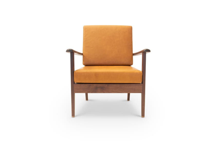 Fabric armchair with armrests LONDON CHAIR By JACOBY
