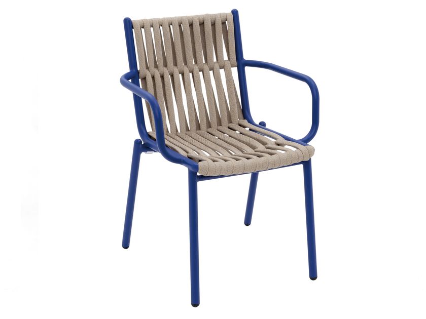 Silla de cuerda de jardín con brazos LOOP By Kun Design diseño Kun Qi