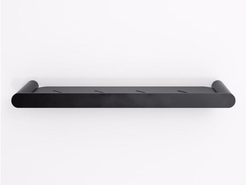 Blomus 68642 Mensola Da Bagno Sento - In Vetro E Acciaio Inox Opaco, 50x15x6,5 Cm, Design Flöz