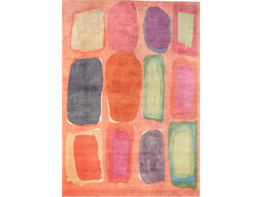 Patterned handmade silk rug MANGO Color Collection By Classic Rug ...