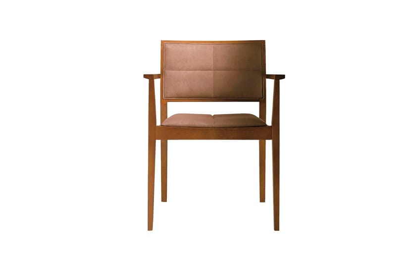 Stackable beech easy chair with armrests MANILA SO2033 Manila