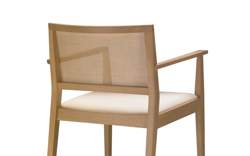 Upholstered wicker easy chair with armrests MANILA SO2133 Manila