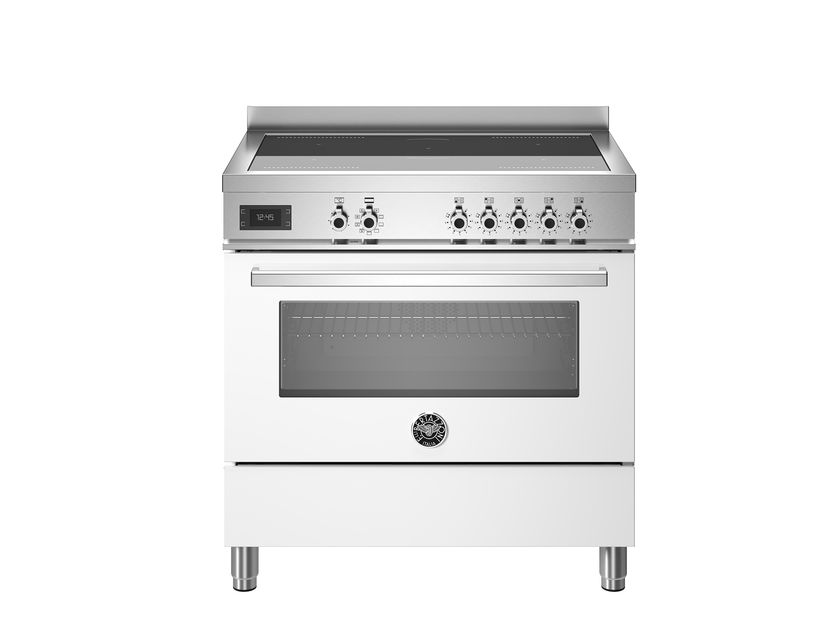 Cucina a libera installazione in acciaio inox con piano cottura a induzione  PROFESSIONAL - PRO95I1EXT Collezione Professional By Bertazzoni