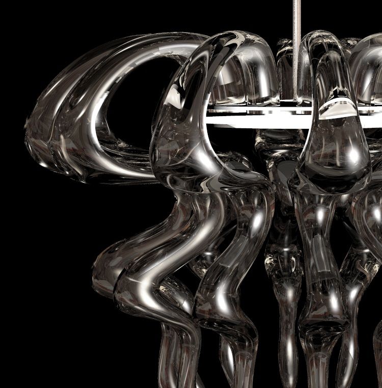 Crystalia LED chandelier MEDULLA By CEDRIMARTINI