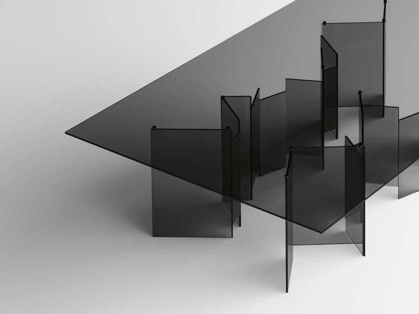 METROPOLIS XXL Stained glass table By Tonelli Design design Giuseppe