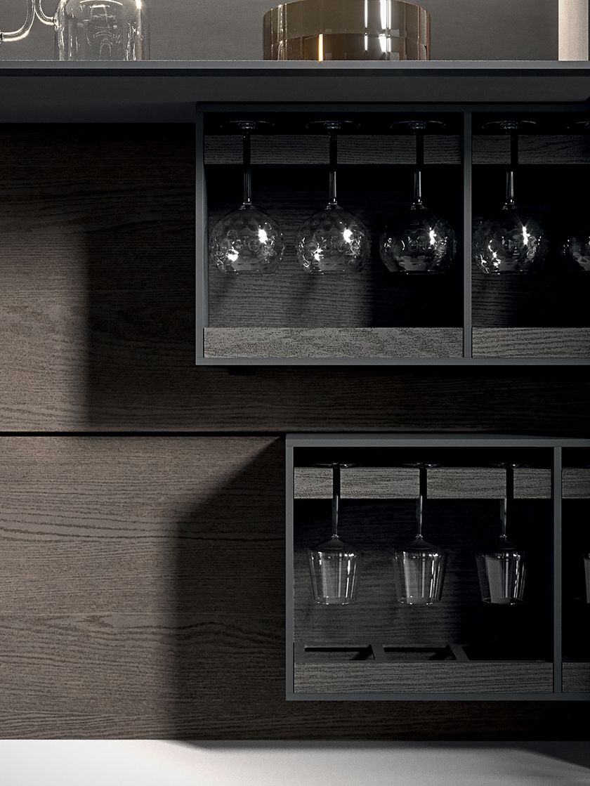 MH6 | Storage wall with integrated lighting MH6 Collection By MODULNOVA