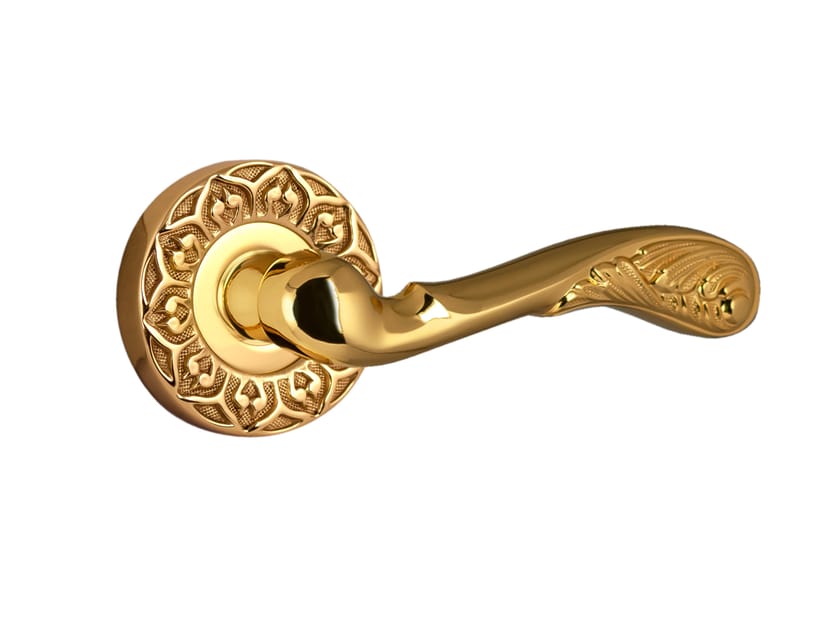 MIHRAB 0R4460.000 Door handle on rose Brass door handle on rose By