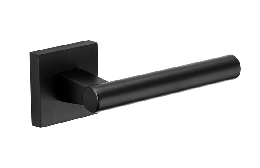 Brass door handle on rose MJ 02 By Dnd