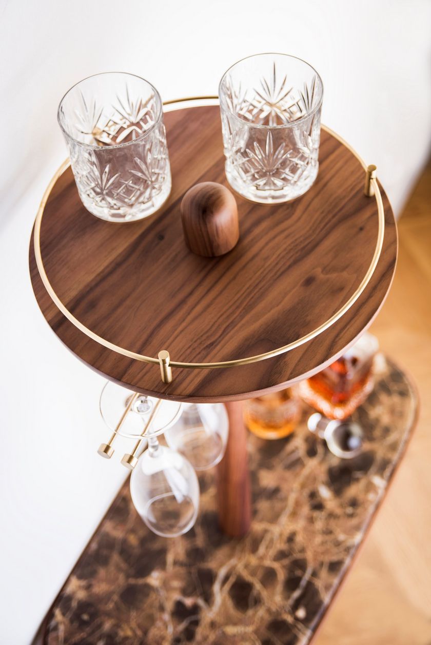MOMENTS | Dark Emperador marble bar cabinet Moments Collection By nomon ...