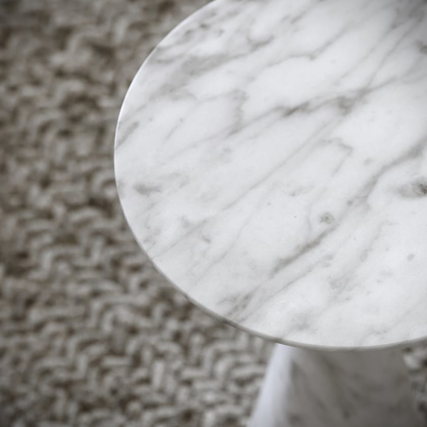 Carrara marble coffee table Round Carrara marble coffee table By LUSSO