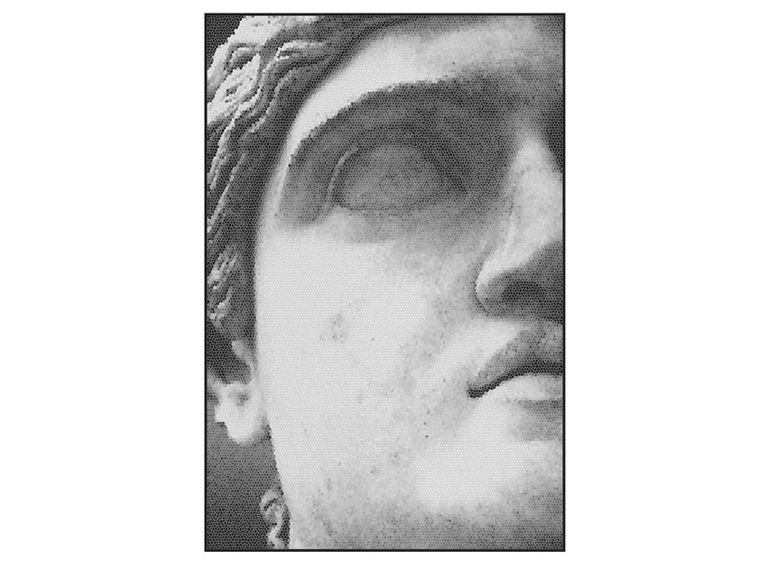 Rectangular polyamide rug MOSAIC STATUE #2 Paper and Stone Collection ...