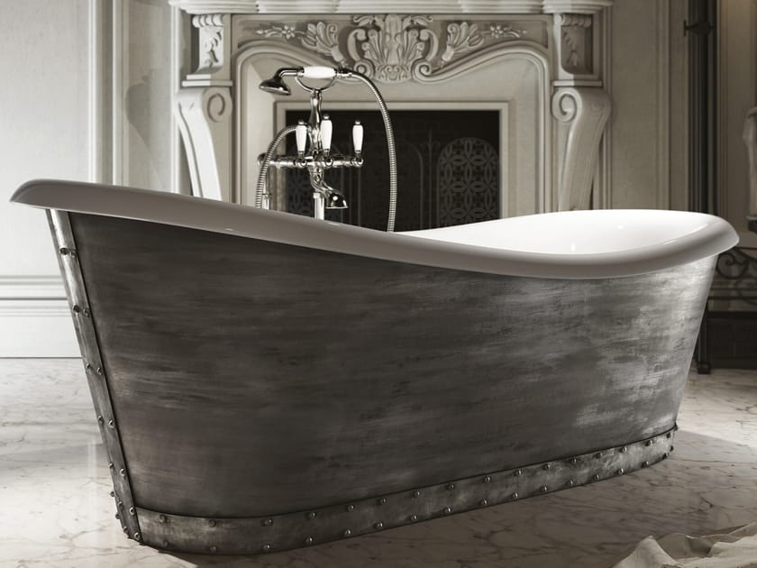 Freestanding oval composite material bathtub NAIL By Relax Design