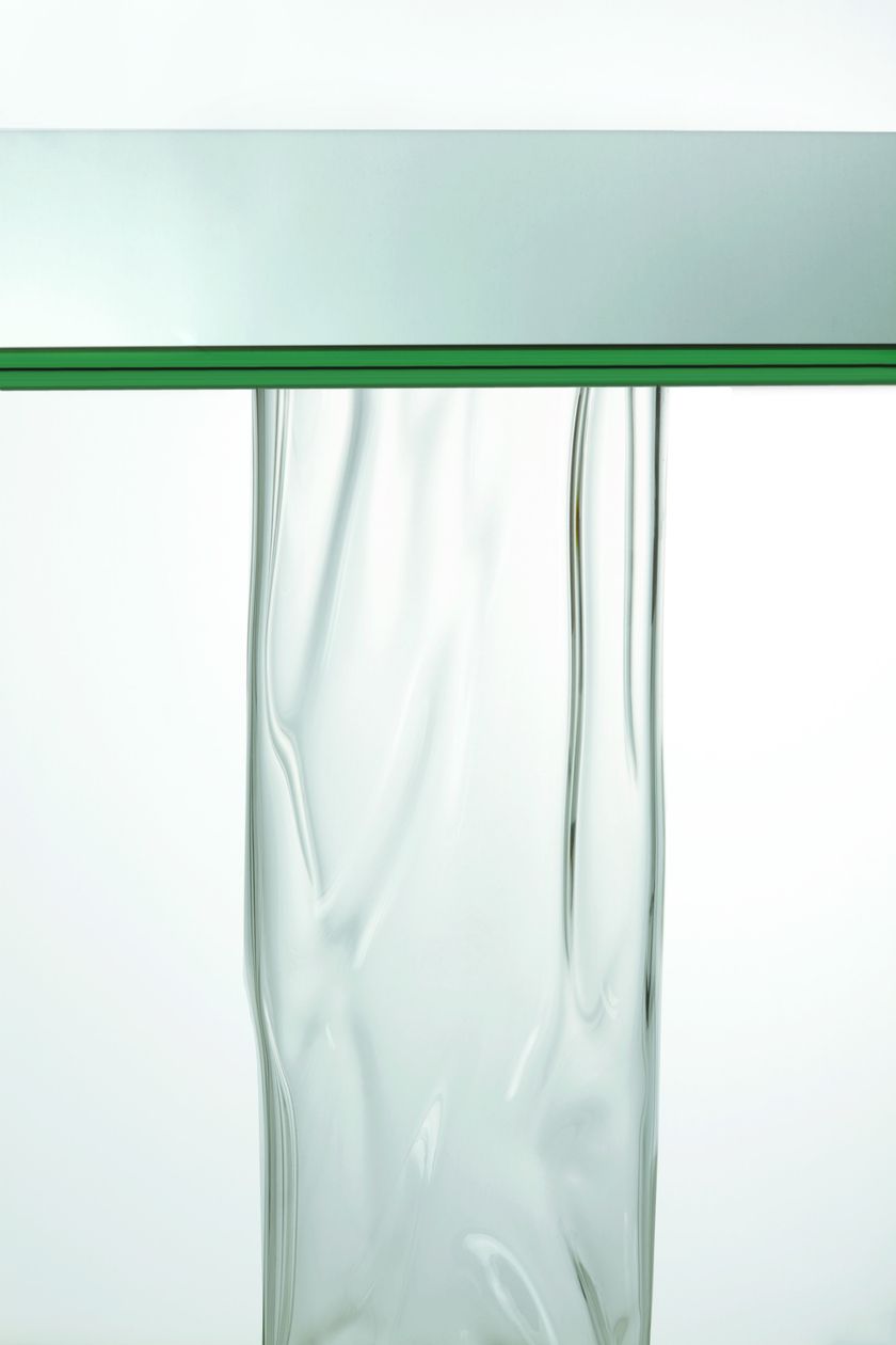 Square crystal table NARCISSUS By Glas Italia