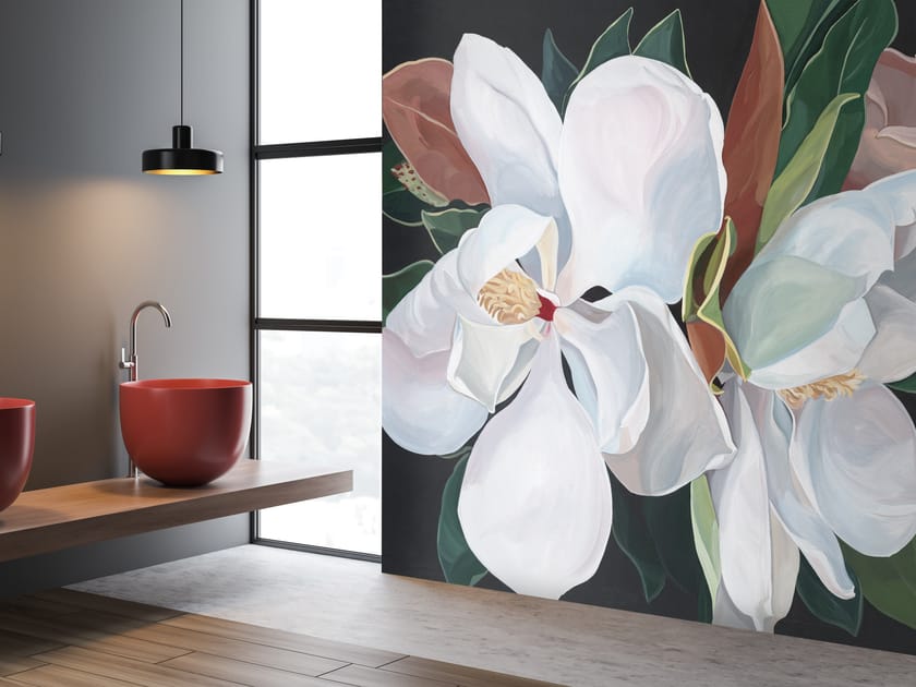 Ecological PVC free wallpaper with floral pattern NORINA Opera