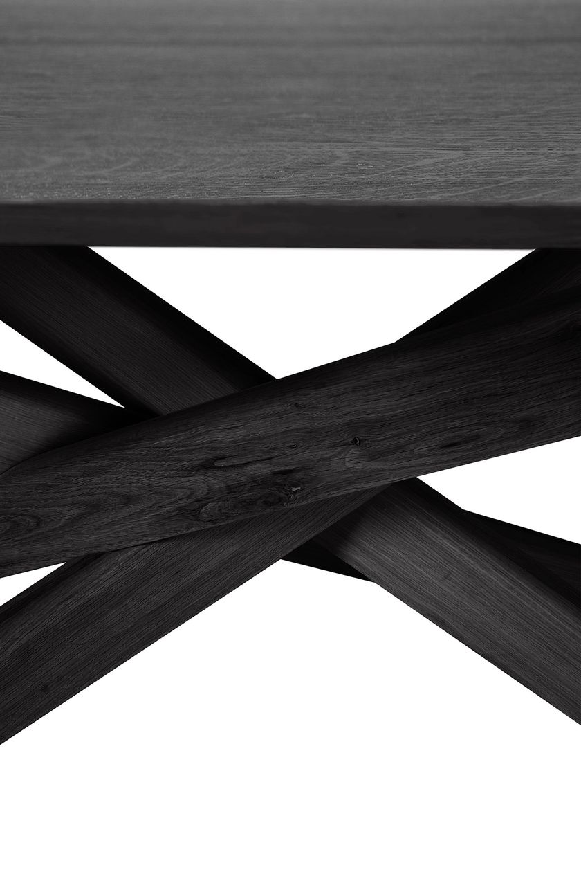 Oak mikado black oval table oval oak table by ethnicraft design
