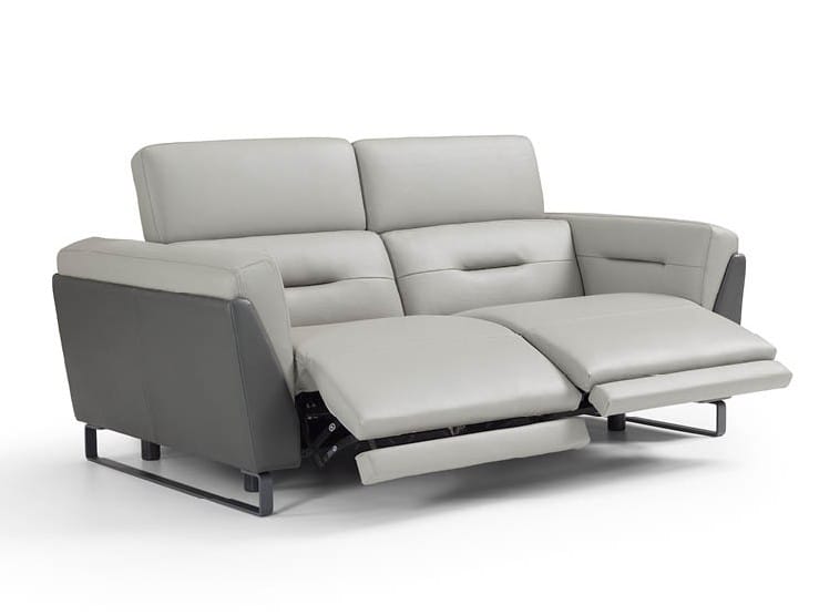 Recliner leather sofa with headrest OPEN Sofa By Max Divani