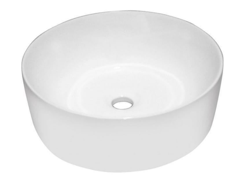 Rundes Aufsatzwaschbecken Schwarz - Kristallglas 39cm Mit Pop-Up Ablauf