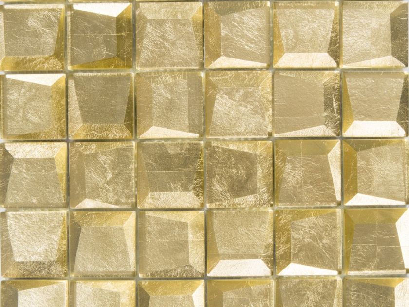 Piastrelle Mosaico Traslucido Beige Chiaro Brick Cristallo Pietra