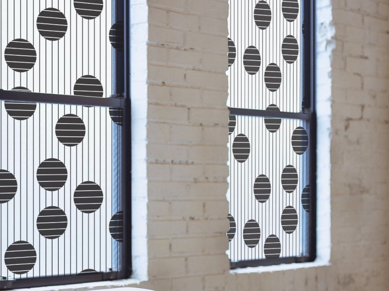 Adhesive decorative window film POP LINES By ACTE-DECO