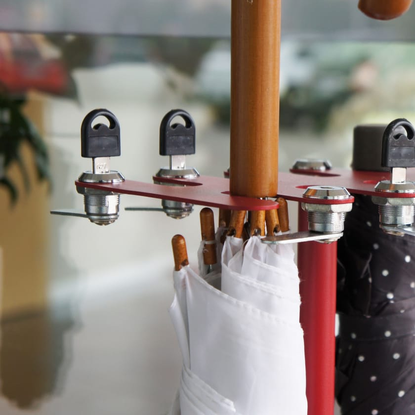 Floorstanding steel umbrella stand 8 places umbrella stand with