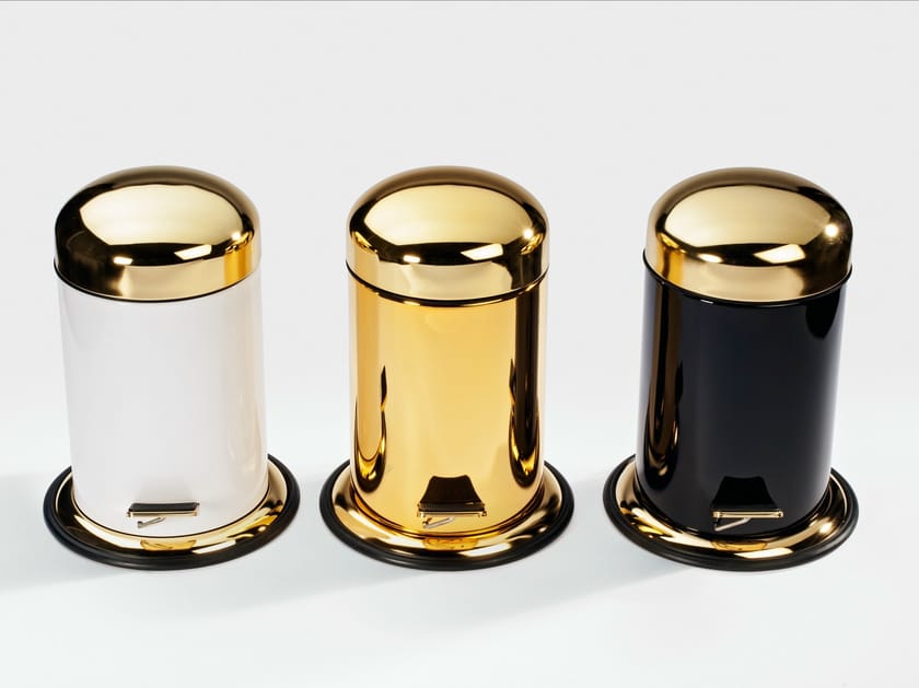 Chrome plated bathroom waste bin TE 30 By DECOR WALTHER