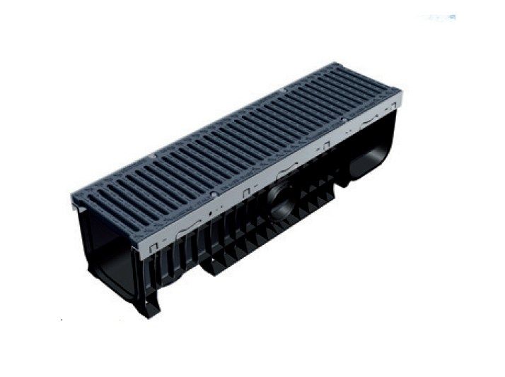 Canale Di Drenaggio SABdrain Bordo Plastica 200x200 1,0m B125 Griglia Zincata 30x30 5102020551bz - Foto 4