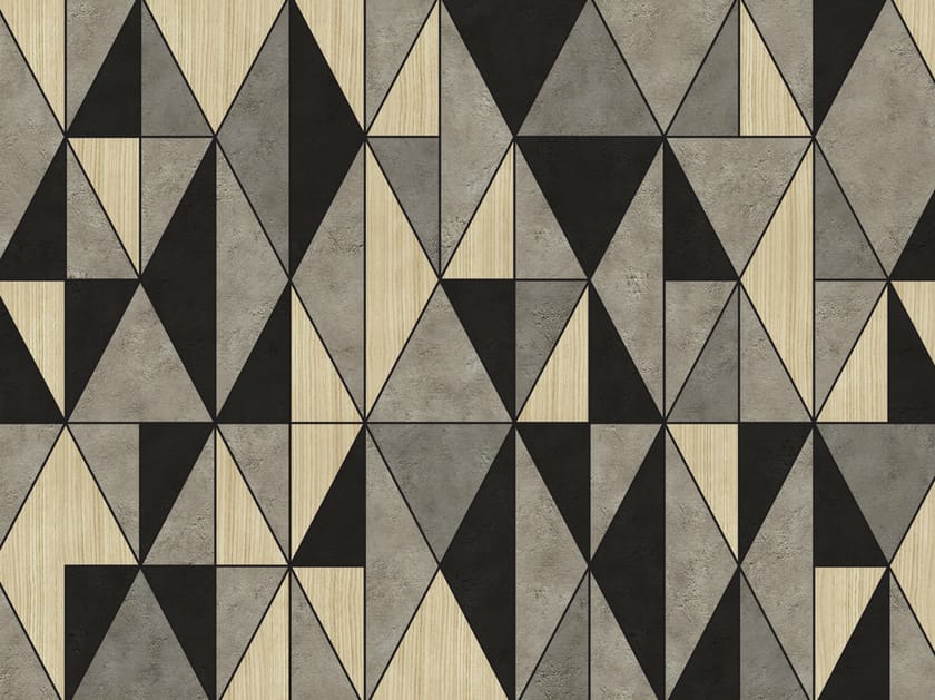 Geometric outdoor wallpaper DIECUT By Wall&decò design BPM Studio