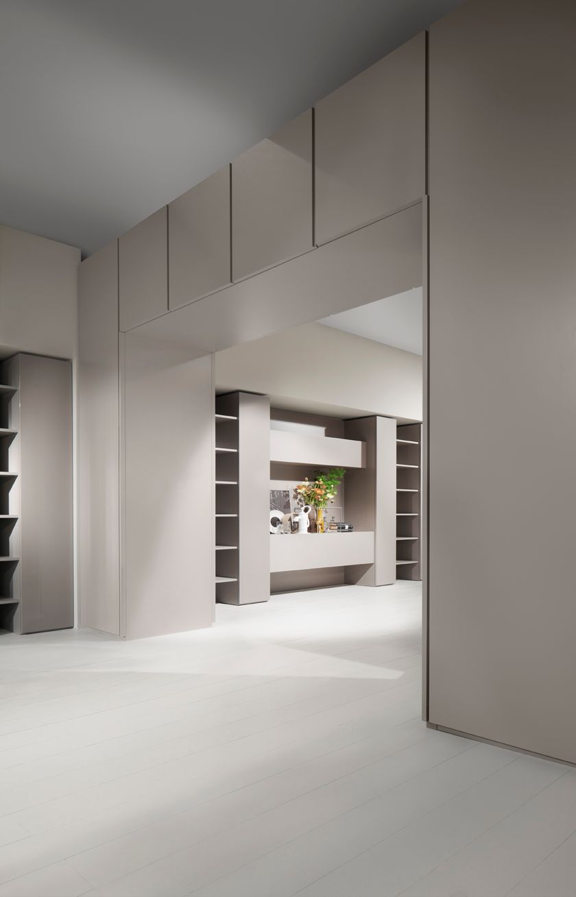 Sectional wooden wardrobe ATLANTE SHEER By EmmeBi design Pietro Arosio
