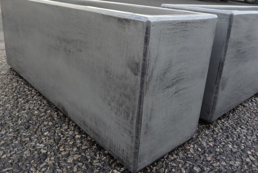 Kante Fioriera In Cemento Carbone 12D: Vaso Moderno Per Piante Grasse, Interni Ed Esterni