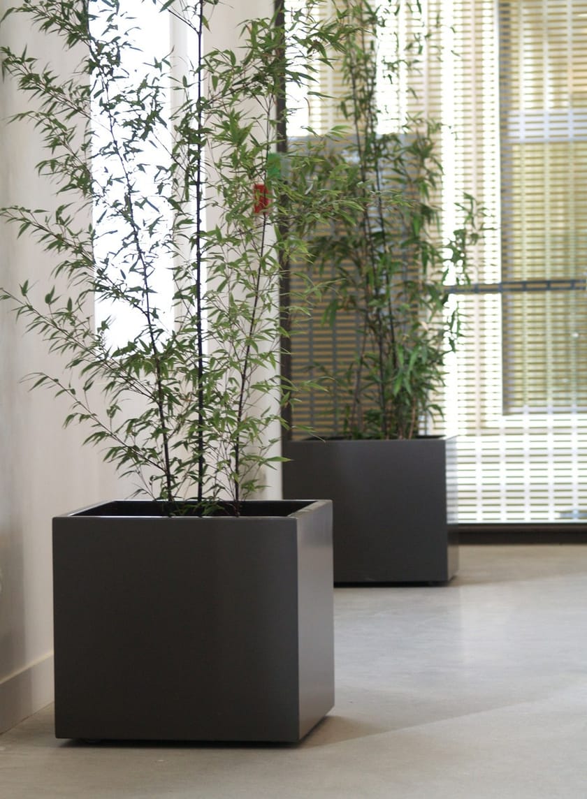 Fiber cement planter Indoor planter on wheels By IMAGE'IN