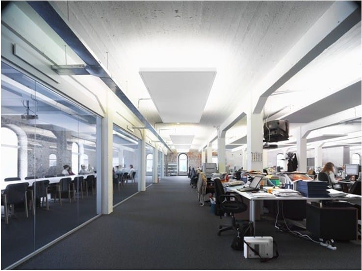 Glass Wool Acoustic Ceiling Clouds Ecophon Focus Edge 500 By