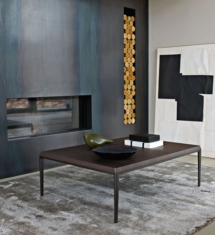 MICHEL Rectangular solid wood coffee table By B&B Italia | design